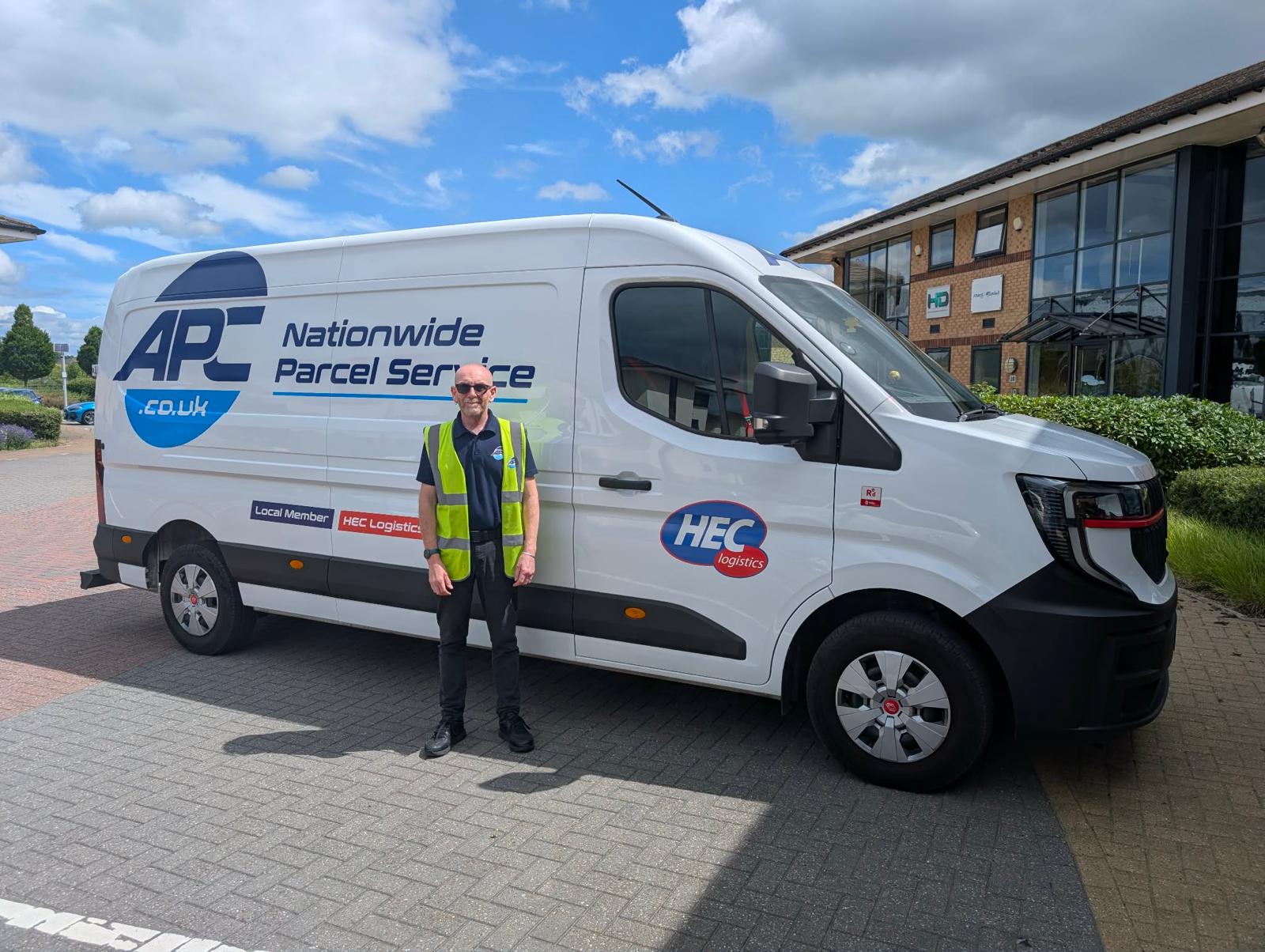 APC driver with a van with new livery